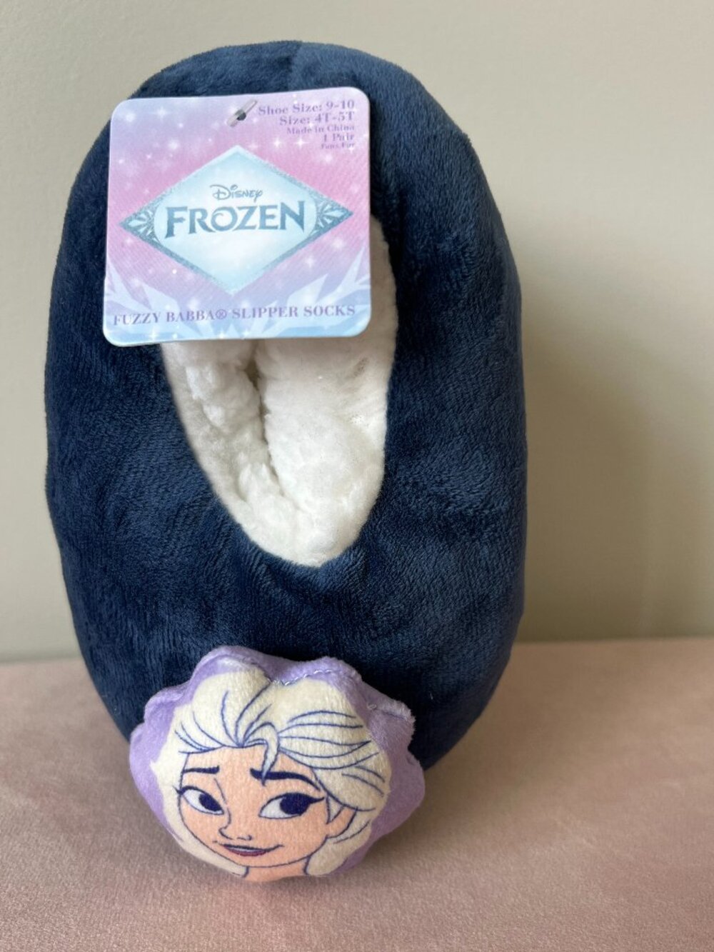 NWT Disney Frozen Elsa Fuzzy Babba Slipper Socks Toddler 4T 5T